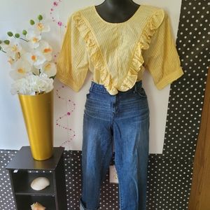 SIMPLY VERA Vera Wang distressed mid rise denim capris **eco-friendly**